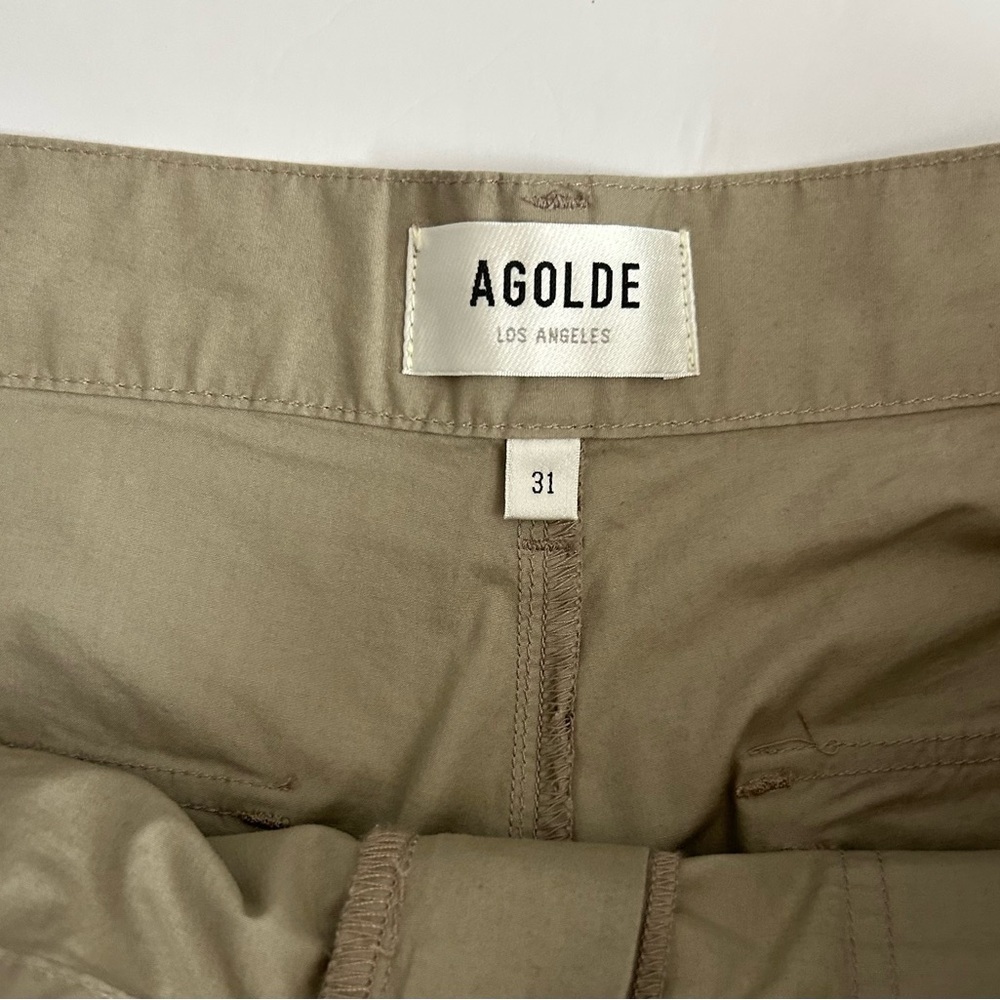 AGOLDE Daria Utility Pant Wide Leg High Rise Cropped in Drab Size 31 Women's - Picture 5 of 9